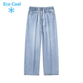 Vaqueros lisos de seda de hielo